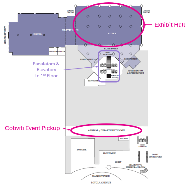 Event map for NHCAA
